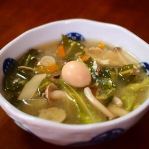 中華丼の素でお野菜スープ